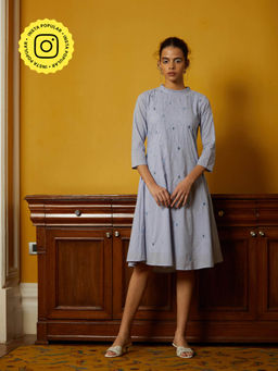 Okhai - Powder Blue Embroidered Dress