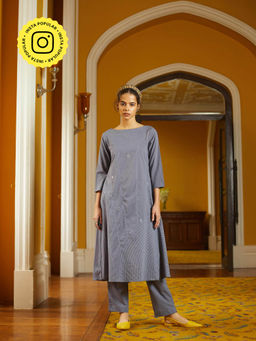 Okhai - Powder Blue Embroidered Dress