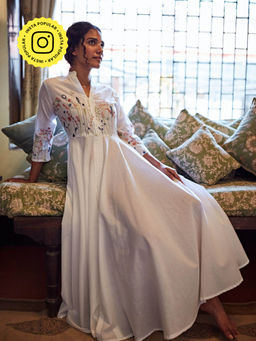 Okhai - 'Fairytale' Hand Embroidered Pure Cotton Dress
