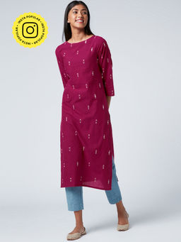 Okhai - 'Passion' Embroidered Cotton Kurta