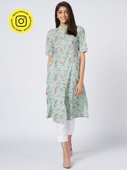 Okhai - Hope Cotton Hand Block Print Design Kurta