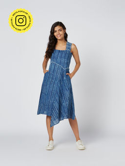 Okhai - Blue Wish Hand Embroidered Midi Dress