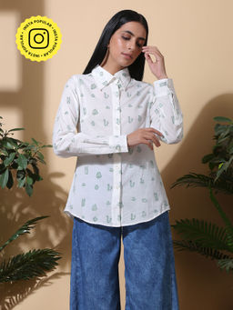 Okhai - Aloe Hand Block Printed Pure Cotton Shirt
