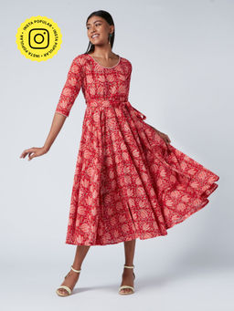 Okhai - Aphrodite Cotton Block Print Dress