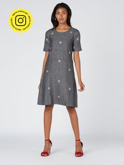 Okhai - Tara Embroidered Cotton Handloom Dress