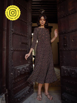 Okhai - Black Noir Grace Printed Dress