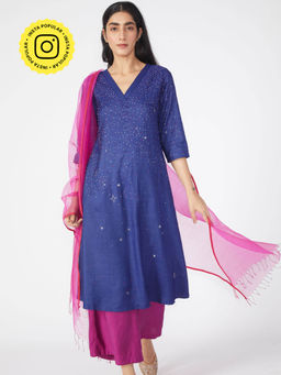 Okhai - Heavenly Embroidered Kurta Pant Dupatta (Set of 3)