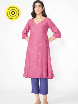 Okhai - Galaxy Embroidered Kurta Pant Dupatta (Set of 3)