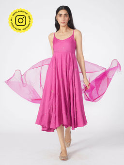 Okhai - Godlike Embroidered Dress With Dupatta (Set of 2)