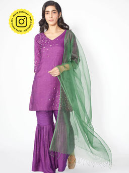 Okhai - Angelic Embroidered Kurta Pant Dupatta (Set of 3)