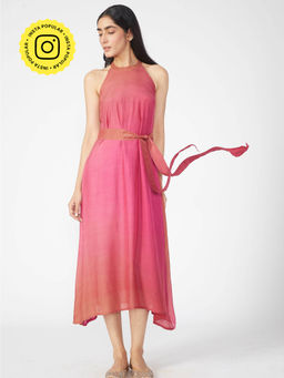 Okhai - Rosa Muslin Silk High Neck Sleeveless Dress