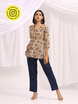 Okhai - Parvaneh Hand Block Printed Kalamkari Top
