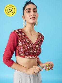 Okhai - Princess Kutch Embroidered Pure Cotton Blouse
