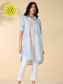 Okhai - Santorini Tie-And-Dye Pure Cotton Shirt Dress