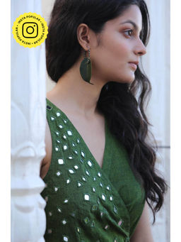 Okhai - Cotton Embroidered Mirror Work Dress
