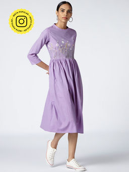 Okhai - Wildflowers Embroidered Cotton Dress