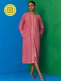 Okhai - Kaveri Hand-Embroidered Pure Cotton Ikkat Kurta