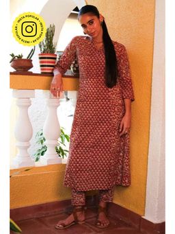 Okhai - Queen’S Gambit Handblock Printed Pure Cotton Kurta Set