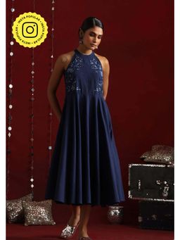 Okhai - Dusk Glow Hand-Embroidered Pure Cotton Dress