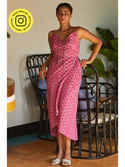 Okhai - Eye Candy' Handwoven Pure Cotton Ikat Dress