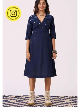 Okhai - Cloud Song Hand Embroidered Mirrorwork Pure Cotton Dress