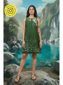 Okhai - River Hand Applique And Embroidery Work Pure Cotton Dress