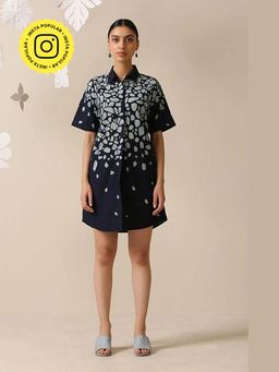 Okhai - Stone Walk' Pure Cotton Printed Shirt Dress