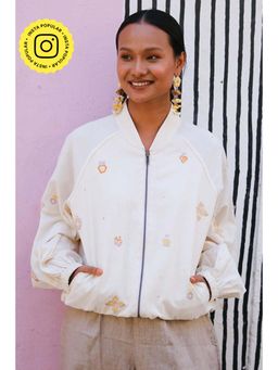 Okhai - Fruit Punch Suf Embroidered Pure Cotton Bomber Jacket