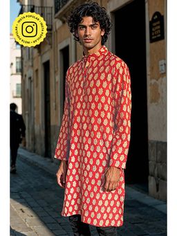 Okhai - Nirvana Hand block Printed Pure Cotton Full-Sleeved Kurta