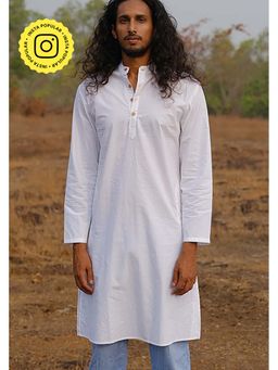 Okhai - White Summer' Pure Cotton Kurta