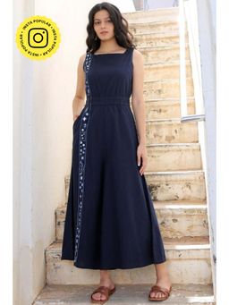 Okhai - ocean Tide' Hand Embroidered Mirror Work Jumpsuit