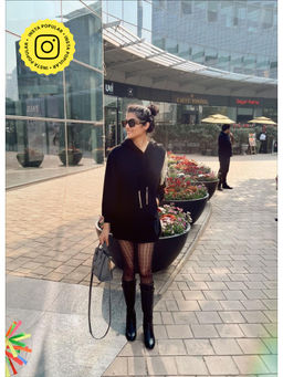 STTAVOSS - Valentina Hoodie Dress - Black