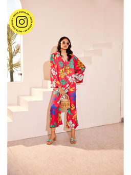 STTAVOSS - Red Magnolia Co-Ord (Set of 2)