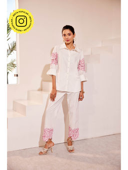 STTAVOSS - White Grace Co-Ord (Set of 2)