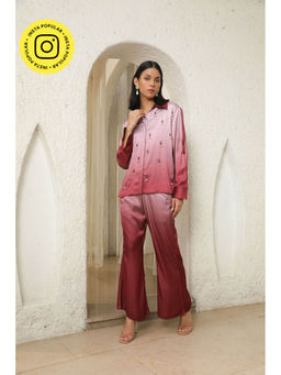 STTAVOSS - Arabella Red Shirt with Pant (Set of 2)