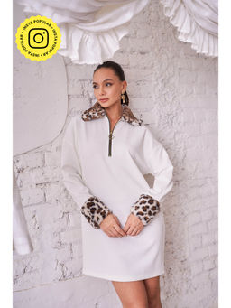 STTAVOSS - White Savanah Leopard Mini Dress