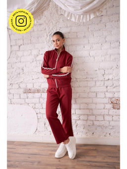 STTAVOSS - Era Maroon Co-Ord (Set of 2)