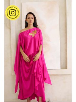 STTAVOSS - Zohra Skirt with Cape- Pink
