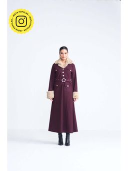 STTAVOSS - Burgundy Bianca Dress with Belt