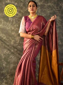 Sundarii - Kamal Linen Tissue Saree without Blouse