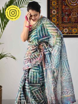Sundarii - Rangrez Kota Doria Saree without Blouse