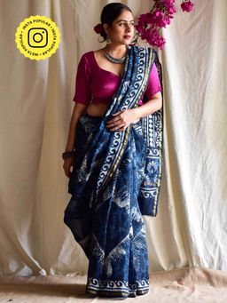 Sundarii - Meet Dabu Chanderi Silk Saree without Blouse