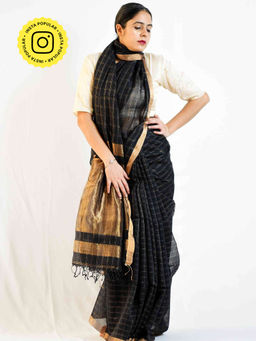 Sundarii - Maqsad Bengal Handloom Zari Kota Saree with Unstitched Blouse