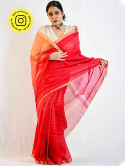 Sundarii - Ranjish Bengal Handloom Zari Kota Saree with Unstitched Blouse