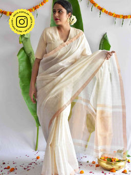 Sundarii - Kailash Bengal Handloom Zari Kota Saree with Unstitched Blouse