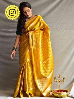 Sundarii - Kasturi Chanderi Saree with Unstitched Blouse