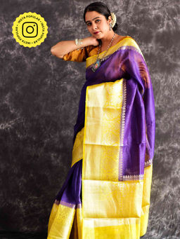 Sundarii - Morni-Linen Zari Saree with Unstitched Blouse