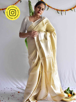 Sundarii - Valmiki Warm Silk Woven Saree with Unstitched Blouse