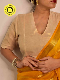 Sundarii - Golden Solid Era Blouse