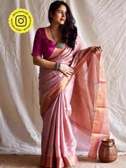 Sundarii - Heer Kota Silk Brocade with Unstitched Blouse